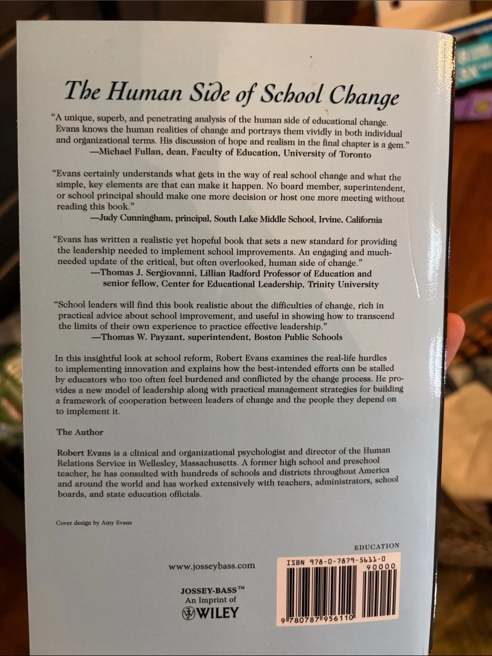 The Human Side of School Change by Robert Evans - Teal & Navy Cover